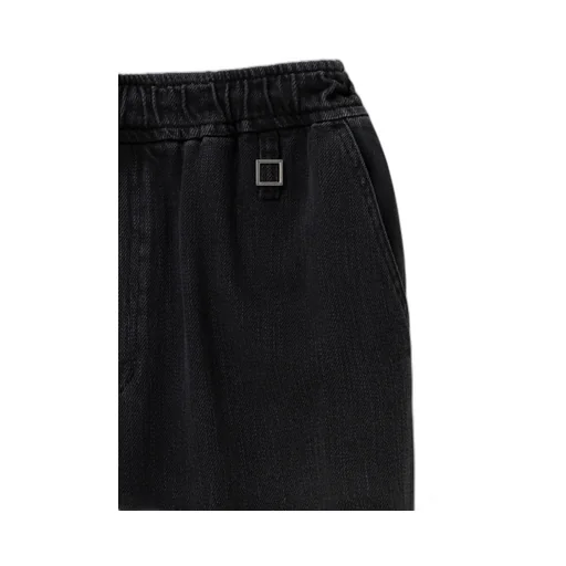 Wide Banding Denim Pants