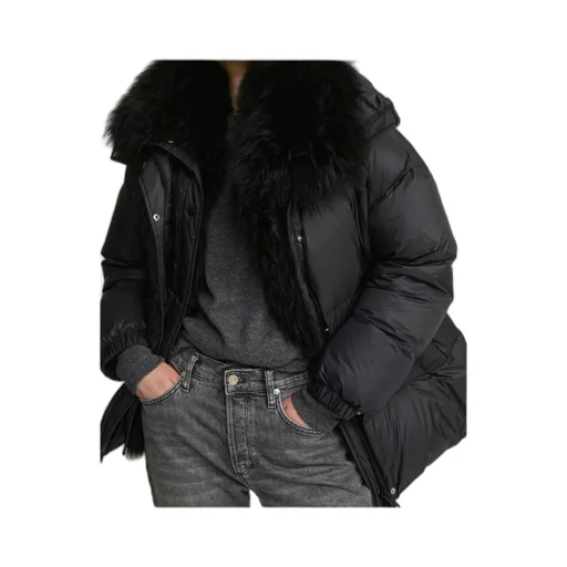 Lambswool-Trim Puffer Jacket