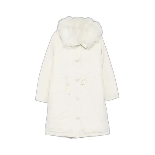 Fur-Collar Buttoned Jacket