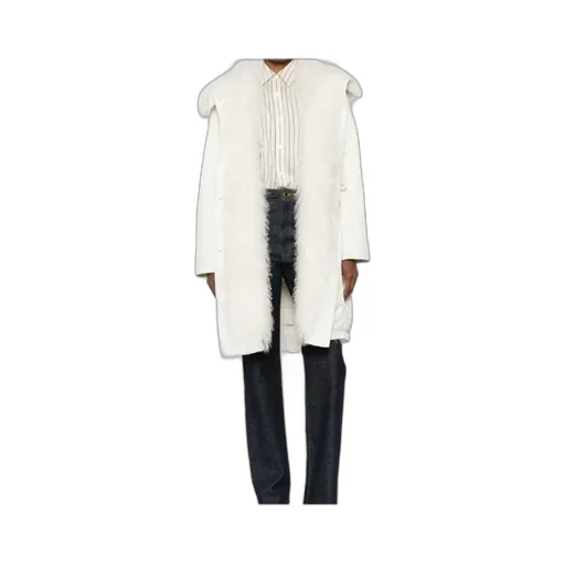 Fur-Collar Buttoned Jacket