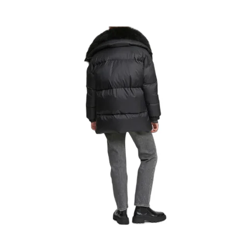 Lambswool-Trim Puffer Jacket