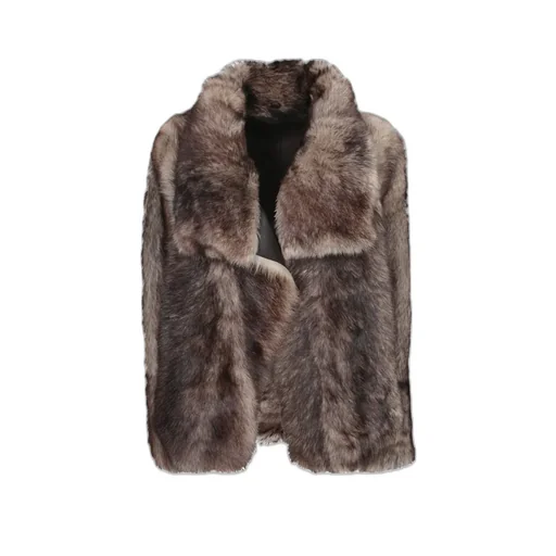 Sheepskin Wide Lapel Coat