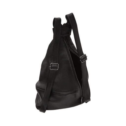 Logo-Embossed Leather Backpack