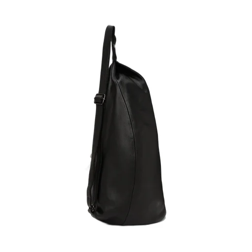 Logo-Embossed Leather Backpack
