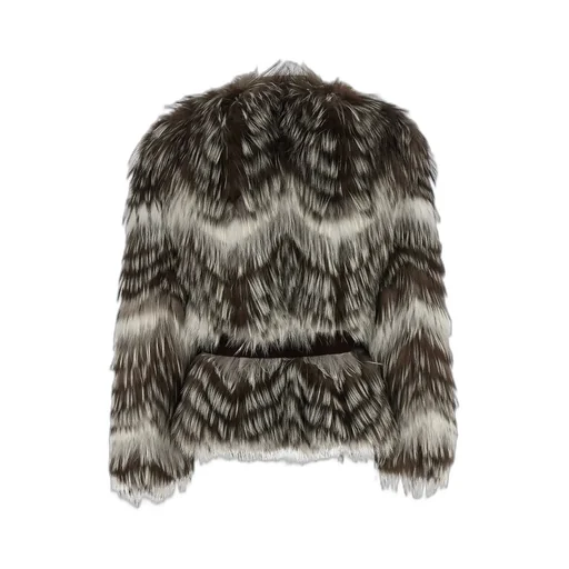 Long-Sleeved Fur Jacket