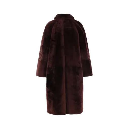Single-Breasted Shearling Coat