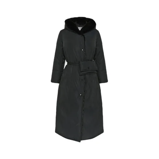 Fur-Trimmed Belted Coat