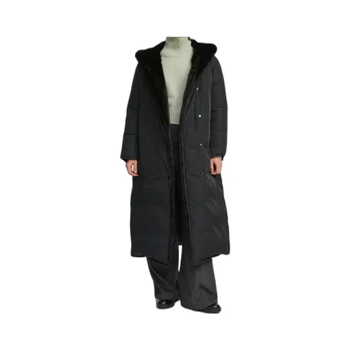 Fur-Trimmed Belted Coat