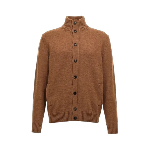 Chioto High-Neck Knitted Cardigan