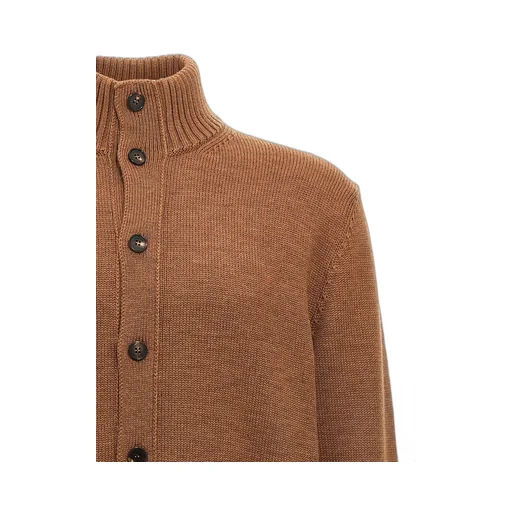 Chioto High-Neck Knitted Cardigan