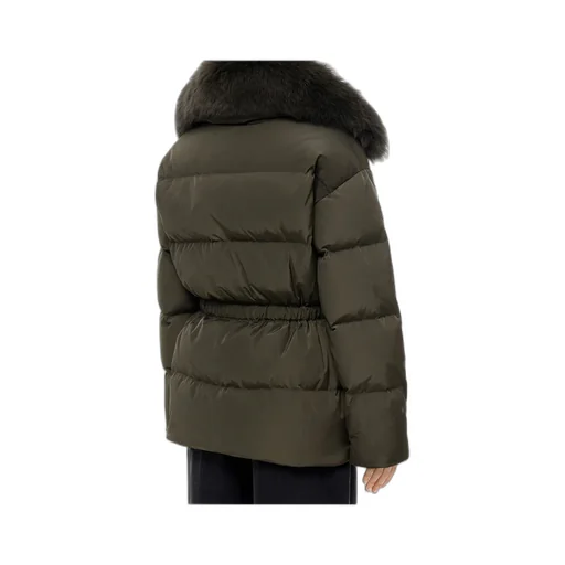 Down Jacket With Fur Collar