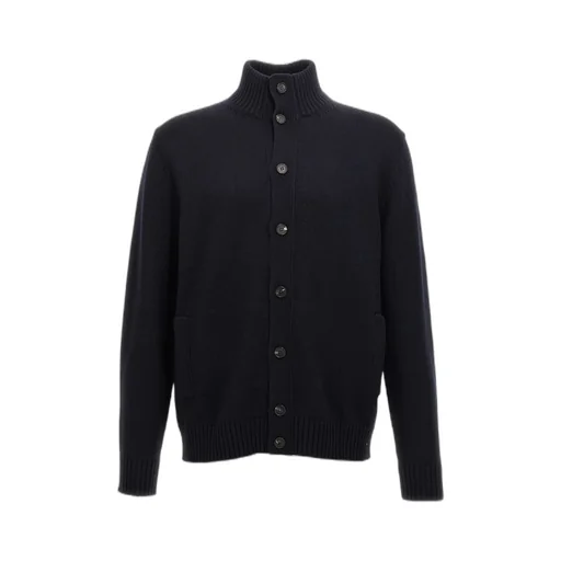 Chioto High-Neck Knitted Cardigan