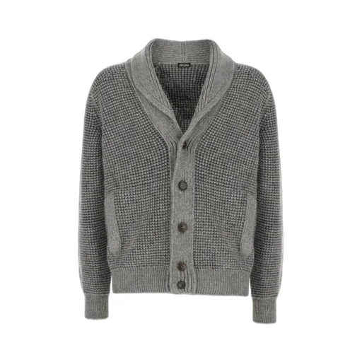 Buttoned Shawl-Collar Cardigan
