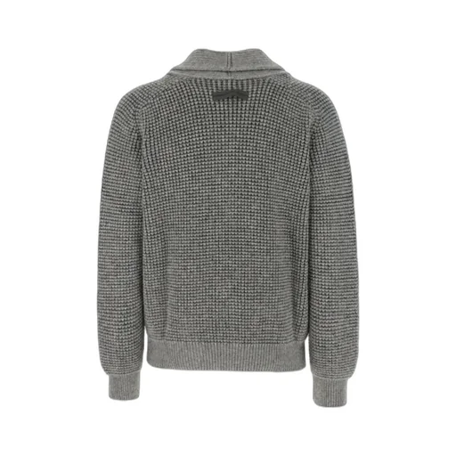 Buttoned Shawl-Collar Cardigan