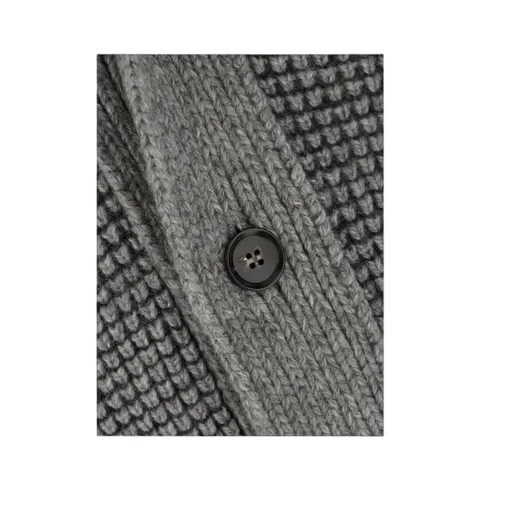 Buttoned Shawl-Collar Cardigan