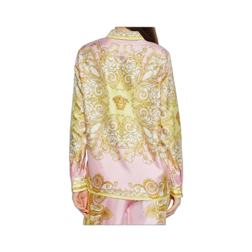 Pattern-Printed Long-Sleeved Shirt
