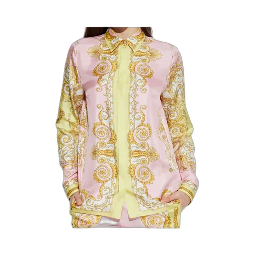 Pattern-Printed Long-Sleeved Shirt