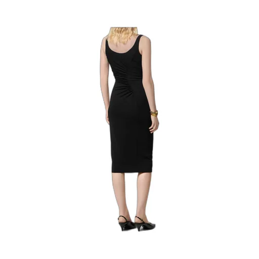 Stretch CrÊPe Jersey Midi Dress