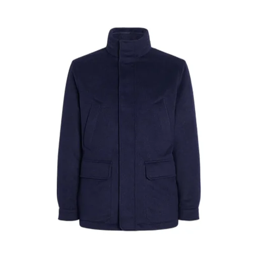 Long-Sleeved Stand-Up Collar Cotton Coat