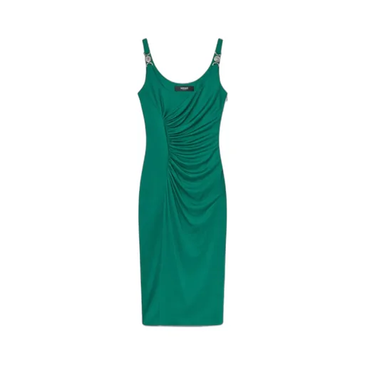 Sleeveless Draped Midi Dress