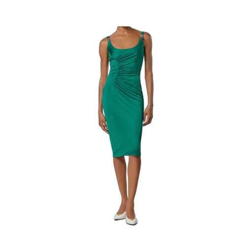 Sleeveless Draped Midi Dress