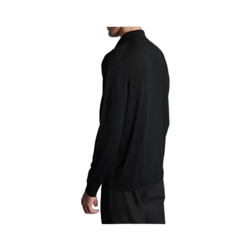 Long Sleeved Knitted Polo Shirt