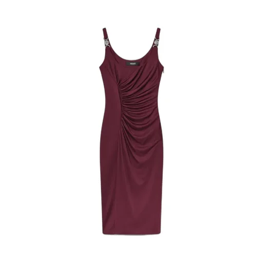 Sleeveless Draped Midi Dress