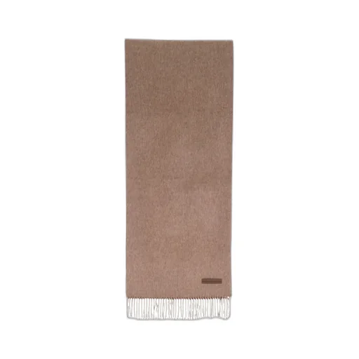 Logo Patch Fringed Scarf