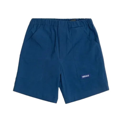 Logo Patch Elastic Waistband Shorts