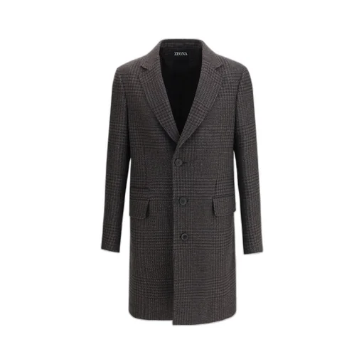 Prince Of Wales Single Breasted Coat