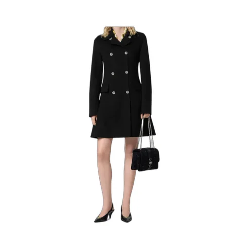 Double-Breasted A-Line Coat