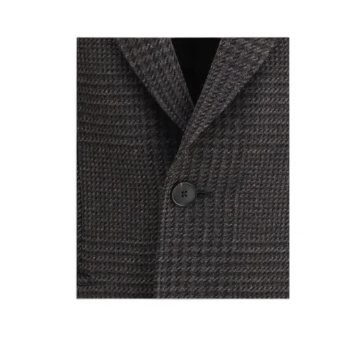 Prince Of Wales Single Breasted Coat