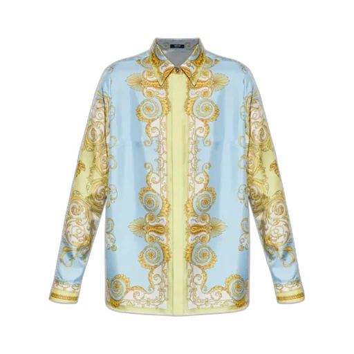 Pattern-Printed Long-Sleeved Shirt