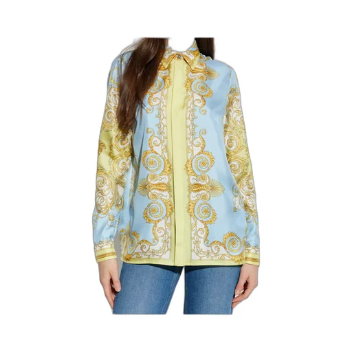 Pattern-Printed Long-Sleeved Shirt