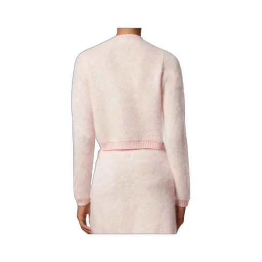 Pattern-Jacquard Knitted Cardigan