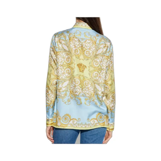 Pattern-Printed Long-Sleeved Shirt