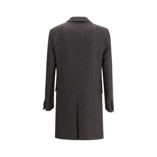 Prince Of Wales Single Breasted Coat