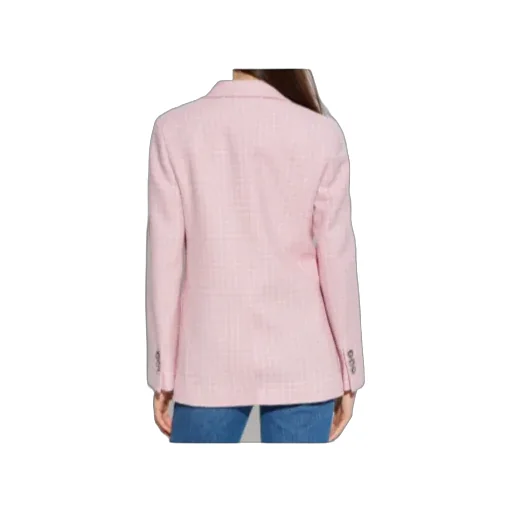 Checked Pattern Single-Breasted Blazer