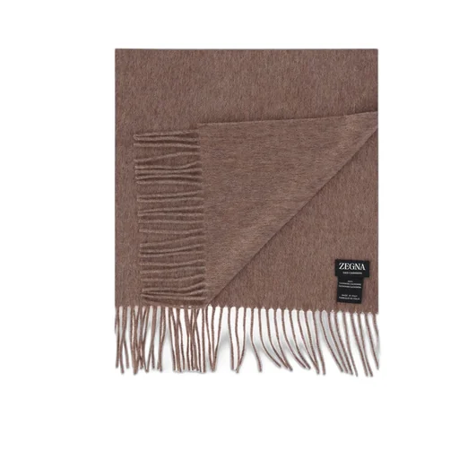 Logo Patch Fringed Scarf