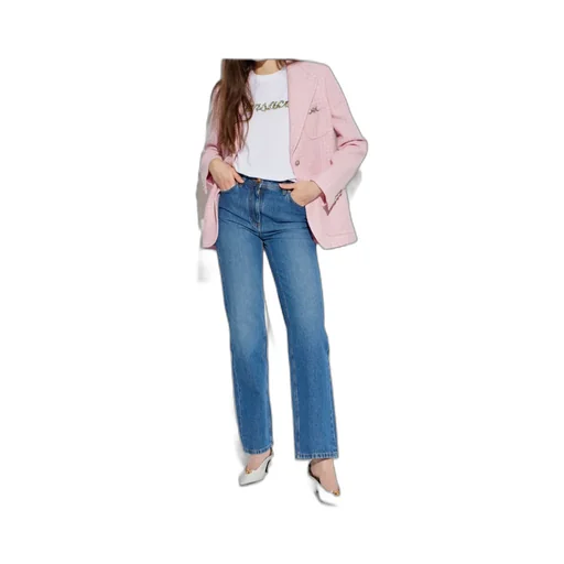 Checked Pattern Single-Breasted Blazer