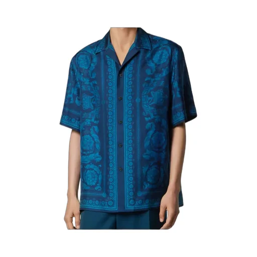 Barocco-Printed Short-Sleeved Shirt