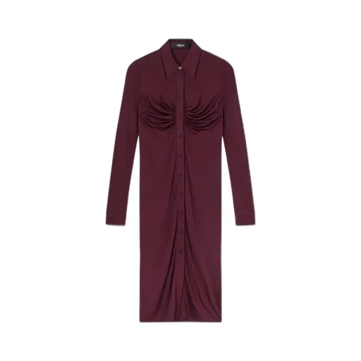 Draped Long-Sleeved Dress