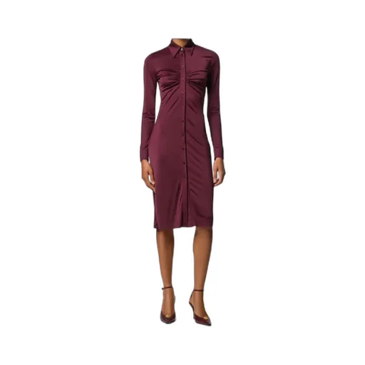 Draped Long-Sleeved Dress