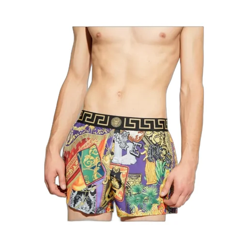Greca Print Swim Shorts