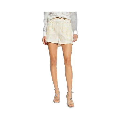 Pattern-Printed Elasticated-Waistband Shorts