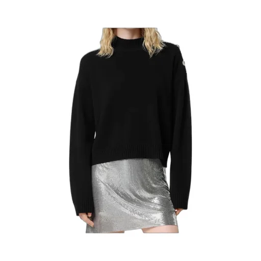 Stand-Up Neck Knitted Jumper