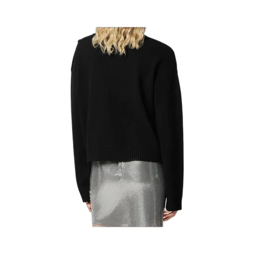 Stand-Up Neck Knitted Jumper