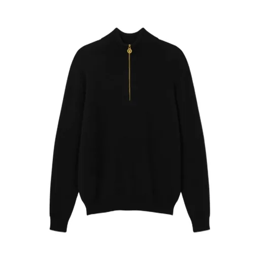 Half-Zipped Knitted Jumper