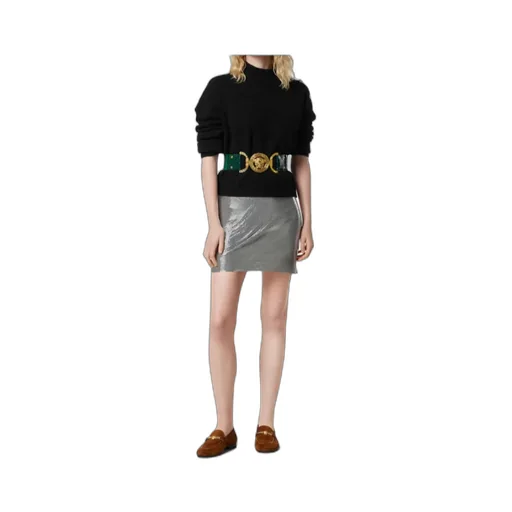 Stand-Up Neck Knitted Jumper