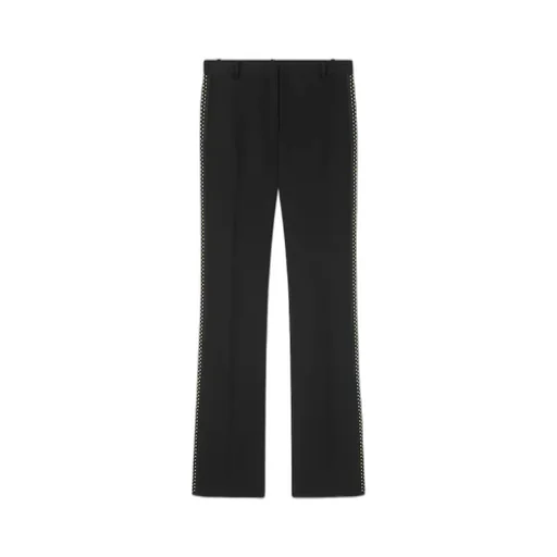 Stud-Embellished Creased Trousers